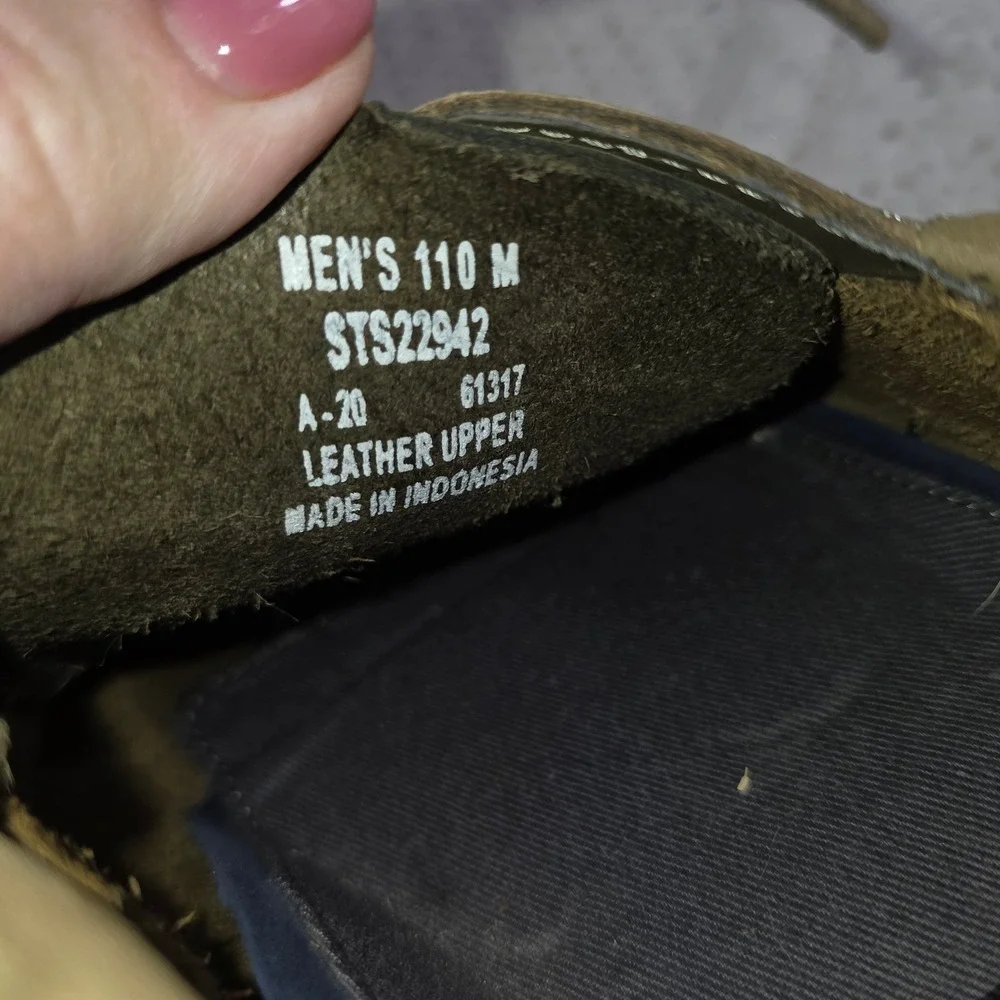 Sperry‎ Top-Sider Boat Shoes Army Green Leather Suede Mens 11 Excellent STS22942